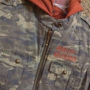 Harley-Davidson Camo Utility Jacket with Red Accents